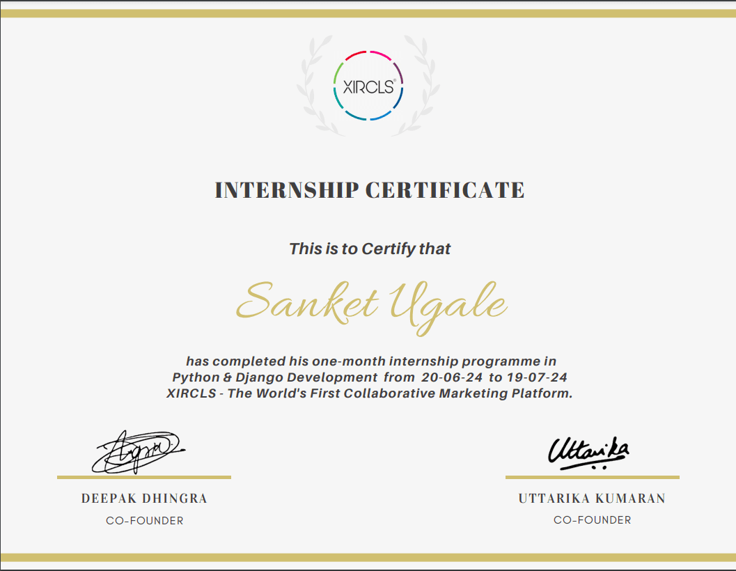 Xircls Internship